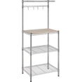 thumbnail image 1 of walmart Basics Kitchen Storage Baker's Rack with Wood Table, Chrome/Wood - 24" Wide, 1 of 4