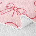 thumbnail image 5 of Manfei Pink Halloween Skull Print Quilt Full for Girls, Kawaii Bow Ghost Full Bedspread Sets, 5 of 7