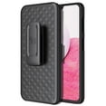 thumbnail image 6 of Case with Clip for Galaxy A14 5G (2023), Nakedcellphone Slim Hard Shell Phone Cover with Kickstand and [Rotating/Ratchet] Belt Hip Holster Combo for Samsung SM-A146 - Black, 6 of 7