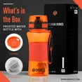thumbnail image 2 of Squatz 17 Oz Poseidon Series Water Bottle for Protein and Fruit Shakes (Orange), 2 of 7