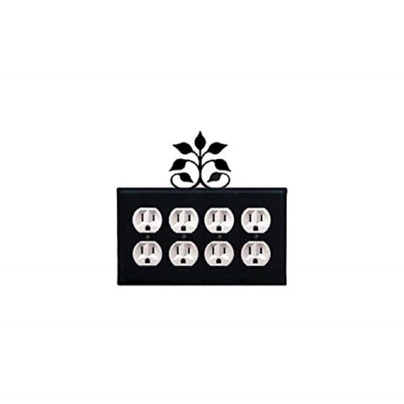Leaf Fan - Quad. Outlet Cover