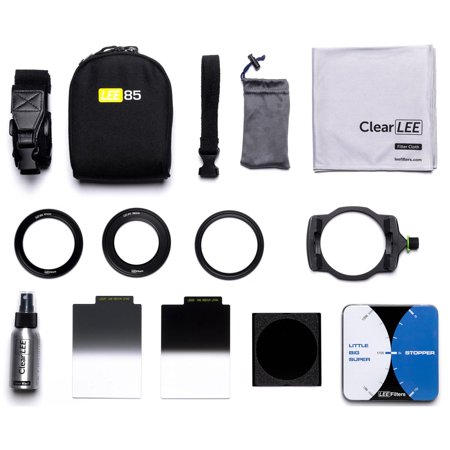UPC: 5055782240859 | Lee Filters LEE85 Aspire Kit with 85x85mm Big Stopper 3.0 ND Filter and 85x115mm 0.6/0.9 ND Medium Grad Filter