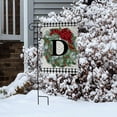 thumbnail image 4 of Briarwood Lane Winter Wreath Monogram Letter D Garden Flag, 4 of 4