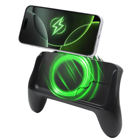 Ghost Gear GG AMP Magnetic Power Gaming Grip (Metallic Black) Mobile Gaming Controller Grip for iPhone and Samsung S