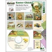 ScrapSMART Easter Chicks Clip-Art CD-ROM, Vintage Images for Scrapbook, Craft, Sewing