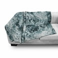 thumbnail image 3 of Marble Print Soft Flannel Fleece Throw Blanket, Abstract Rock Texture Modern Retro Splashes Antique Dark Design, Cozy Plush for Indoor and Outdoor Use, 60" x 80", Jade Green Teal White, by Ambesonne, 3 of 6
