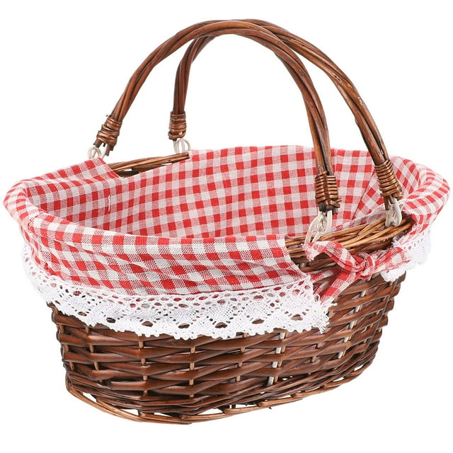 unbranded Cesta De Para Almacenamiento Y Picnic Con Tejido Resistente Y Estilo Decorativo