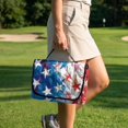 thumbnail image 4 of COEQINE Bag-Style Foldable Golf Cart Seat Cover, Compact Carry Design with Handle, Universal 51.2"x30.3" for Most 2-Seaters, Quilted Polyester, 4 Front Pockets, USA US American Flag Star, 4 of 8