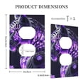 thumbnail image 3 of Kdxio Purple Pattern White Tiger Decorator Light Switch or Receptacle Outlet Wall Plate Decorator Wall Plate Child Safe Outlet Cover-Style S, 3 of 6