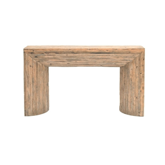 BIDK Home Striped Wooden Console Table - 59" - Brown