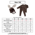 thumbnail image 2 of Traje para niños, abrigo base para niños, pijamas para el hogar de primavera y otoño para bebés (marrón), 2 of 5