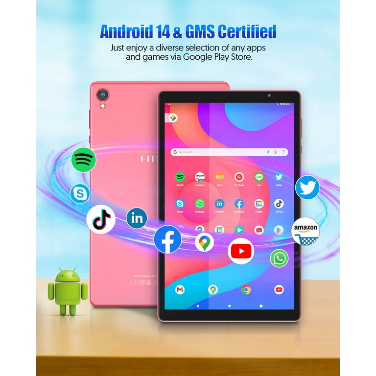 10 inch Android 14 Tablet, 4GB RAM 32GB ROM, 1TB Expandable