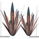 thumbnail image 2 of Juego de 2 esculturas rústicas, adorno de agave de metal pintado a mano, decoración de jardín, escultura, césped, para estacas de jardín, figuras de jardín, patio al aire libre. JAMW Sencillez, 2 of 3