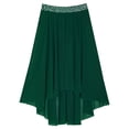 thumbnail image 3 of Zaldita Kids Girls Long Sheer Ballet Dance Skirt Shiny Elastic Waist Lyrical Dance Maxi Skirt Ballerina Dancewear Green 16, 3 of 6
