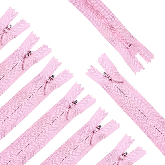 Renashed 45 cremalleras invisibles de nailon de 215 pulgadas para costura de alcantarillado a medida, manualidades especiales (rosa)