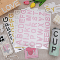 thumbnail image 3 of 170 Pcs Silver Rhinestone Letter Stickers, 5 Sheets 34 Letters Glitter Bling Alphabet Letter Stickers Pink, 3 of 7