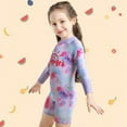 thumbnail image 4 of GYRATEDREAM Toddler Girl Rash Guard Swimsuit One Piece Zipper Swimwear Sun Protection Beachwear Zipper Short Sleeve Bathing Suit 4-8 Years, 4 of 6