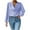 Blue, variant on Oalirro Womens Long Sleeve Tops Summer Loose Fit V Neck Womens Trendy Tops