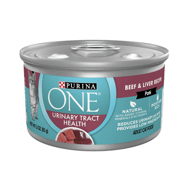 Purina ONE Urinary Tract Health, Soft Beef & Liver, Wet Cat Food, 3 oz Can