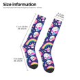 thumbnail image 4 of Fotbe Skull mushroom rainbow space print Women's Men's Novelty Crew Socks Cotton Socks Knee High Socks for Walking,Running,Nurses,Pregnancy, 4 of 8