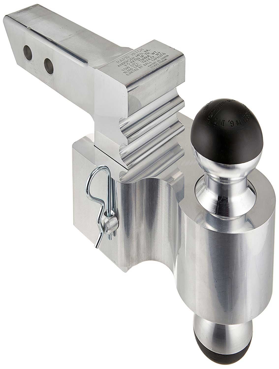 Andersen 3461 Aluminum Adjustable Rapid Hitch Ball Mount 4"Drop/Rise