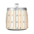 thumbnail image 7 of Yayeee Ashtray with Lid for Cigarette Smokeless Stainless Steel Home Ash Holder, Beige Nautical Pattern, 7 of 7