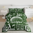 thumbnail image 2 of Homewish Gamer Golf Full Size Comforter Sets 3-Piece for Kids Teens Adults,Green White Bedding Comforter Set,Sport Theme Lightweight Bedding Sets,Lightweight Room Decor, 2 of 8