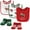 Moose Be Christmas, variant on Unisex Baby Cotton Bib and Sock Set, Eggstra Cute, 0-9 Months, 5-Piece