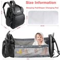 thumbnail image 4 of 2024 DiaperBag Backpack Leather Baby Bag with Changing Station Portable Baby Bed, 4 of 7