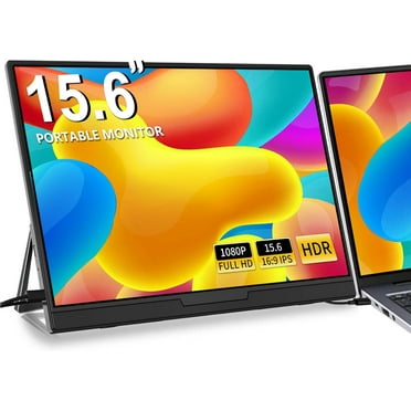 Portable Monitor for Laptop, 15.6'' 1080P FHD Laptop Screen Extender Dual Monitor- USB C HDMI Plug & Play Laptop Monitor Extender Speaker & Stand for Wins,Mac,Phone,Switch,PS4/5