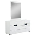 thumbnail image 3 of HomeRoots 343980 79 x 80 x 43 in. Eastern King Modern White High Gloss Bedroom Set - 4 Piece, 3 of 3