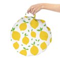 thumbnail image 2 of Lemons Round Floor Cushion with Handle, Continuous Modern Summer Themed Tasty Citrus Fruits Illustration, Decorative Pillow for Living Room & Dorms, 18" Round, Lime Green Earth Yellow, by Ambesonne, 2 of 4