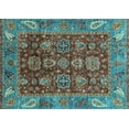 thumbnail image 1 of Ahgly Company Indoor Rectangle Oriental Light Blue Traditional Area Rugs, 2' x 5', 1 of 4