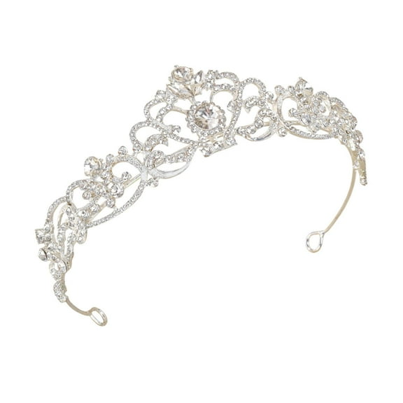 Segolike Rhinestone Crown Headpiece Jewelry Hair Accessory Tiara Bride Headband for Banquet Party Evening Prom Quinceanera C