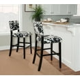 thumbnail image 2 of Linon Armond 30" Indoor Bar Stool, Black Cow Print Fabric, 2 of 10