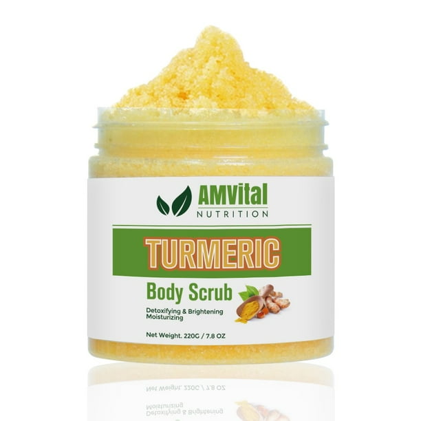 AMVital Turmeric Body Scrub Acne, Dark Spots, Smooth Skin, Face