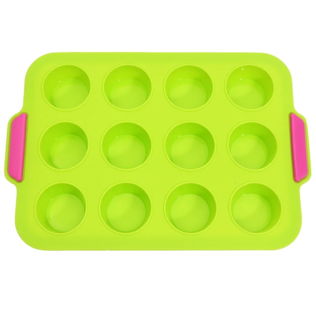 Cake Silicone Mold Small Egg Tart Cake Baking Mold Simple Baking Molds for Home Store (Green)