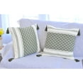 thumbnail image 6 of Boho Tassels Throw Pillow Covers Olive Green, 16x16 inch - Set of 2 / Decorative Living Room Plaid Cushion Covers / Designer PillowCases/ Modern Accent Cushion Covers With Woven Checkered Pattern, 6 of 7