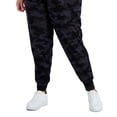 thumbnail image 3 of ID Ideology Women's Printed Jogger Pants Black Size 1X, 3 of 3