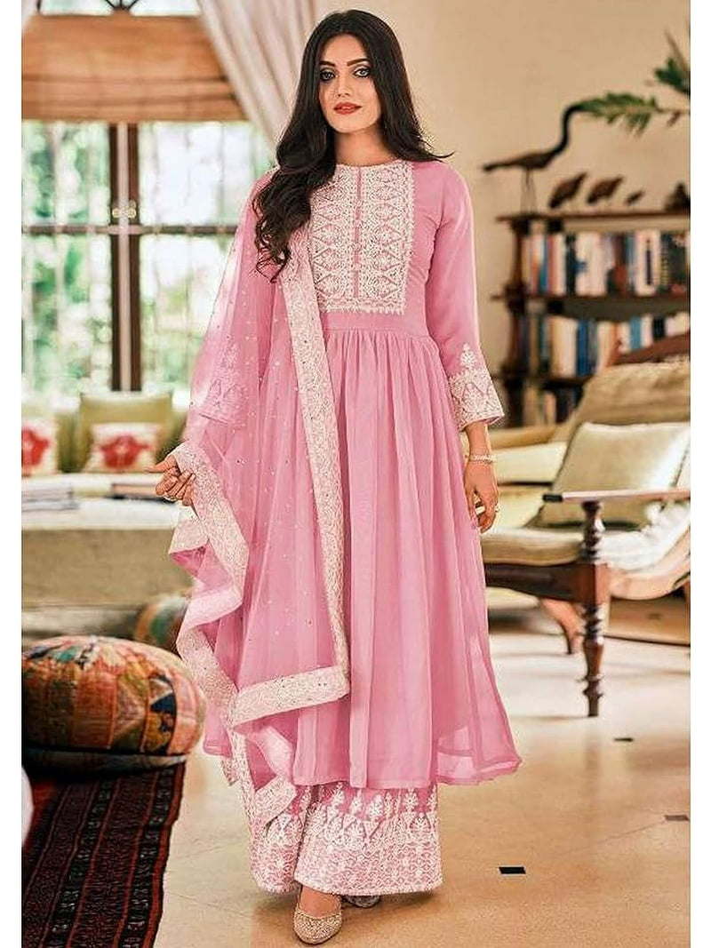 light pink sparkly dress Mila Light Pink Glitter Split Gown | Lace Up Back