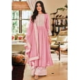 thumbnail image 2 of Pakistani Roka Nikah Wear Designer Plazzo Outfits Indian Sewn Salwar Kameez Suits ( Light Pink, 4XL - 50 ), 2 of 5