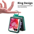thumbnail image 3 of Dteck for Motorola Razr 2025 Case with Tempered Glass Screen Protector, Wallet Case for Moto Razr 2025/2024 with Card Holder, PU Leather Phone Cover with Ring Finger,Green, 3 of 8