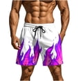 thumbnail image 3 of Ofertas en iluminación DDAPJ pyju Men's Hawaiian Beach Shorts Novelty Swim Trunks Drawstring Elastic Waist Board Shorts Cool Graphic Shorts with Pockets Hot Pink XXXL, 3 of 9