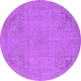thumbnail image 1 of Ahgly Company Indoor Round Oriental Purple Industrial Area Rugs, 3' Round, 1 of 4