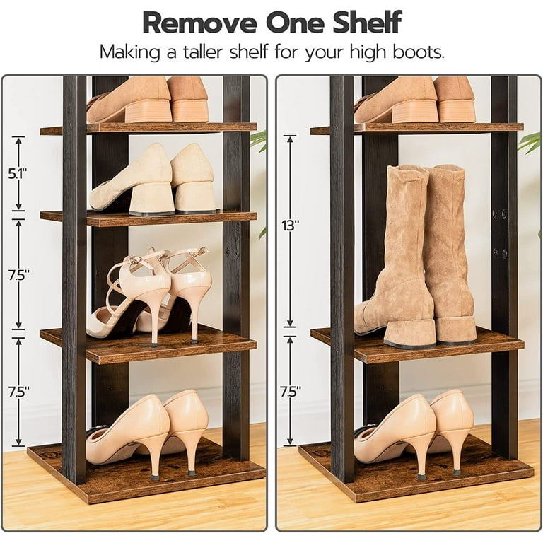 Shoe Rack, 8 Tiers Vertical Shoe Storage, Space Saving Narrow Shoe