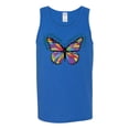 thumbnail image 2 of Wild Bobby, Colorful Butterfly Oh Butterfly On Whispering Wings Animal Lover Mens Graphic Tank Top, Royal, Large, 2 of 3