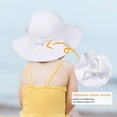 thumbnail image 5 of Baby Girl Sun Hat Summer Foldable Beach Hats with UPF50+ Sun Protection Wide Brim Toddler Bucket Hat Cap, 5 of 5