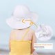 thumbnail image 5 of Baby Girl Sun Hat Summer Foldable Beach Hats with UPF50+ Sun Protection Wide Brim Toddler Bucket Hat Cap, 5 of 5