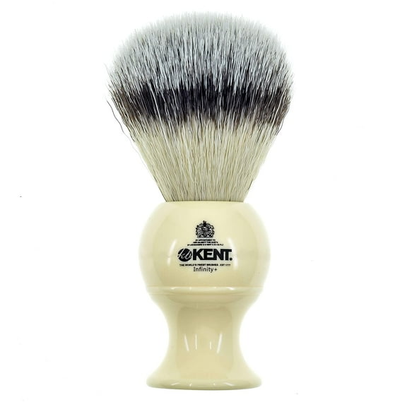 Kent INF Infinity Ultra-Soft Silvertex Bristles Shaving Brush Synthetic Bristles