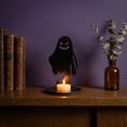 thumbnail image 7 of WWG Halloween Wooden Candle Holder, Spooky Silhouette Candlestick Holders for Tea Lights, Solid Wood Tabletop Decor with Hollow Cutout Projection for Fall Decorations, Birthday Gifts for Women, 7 of 7